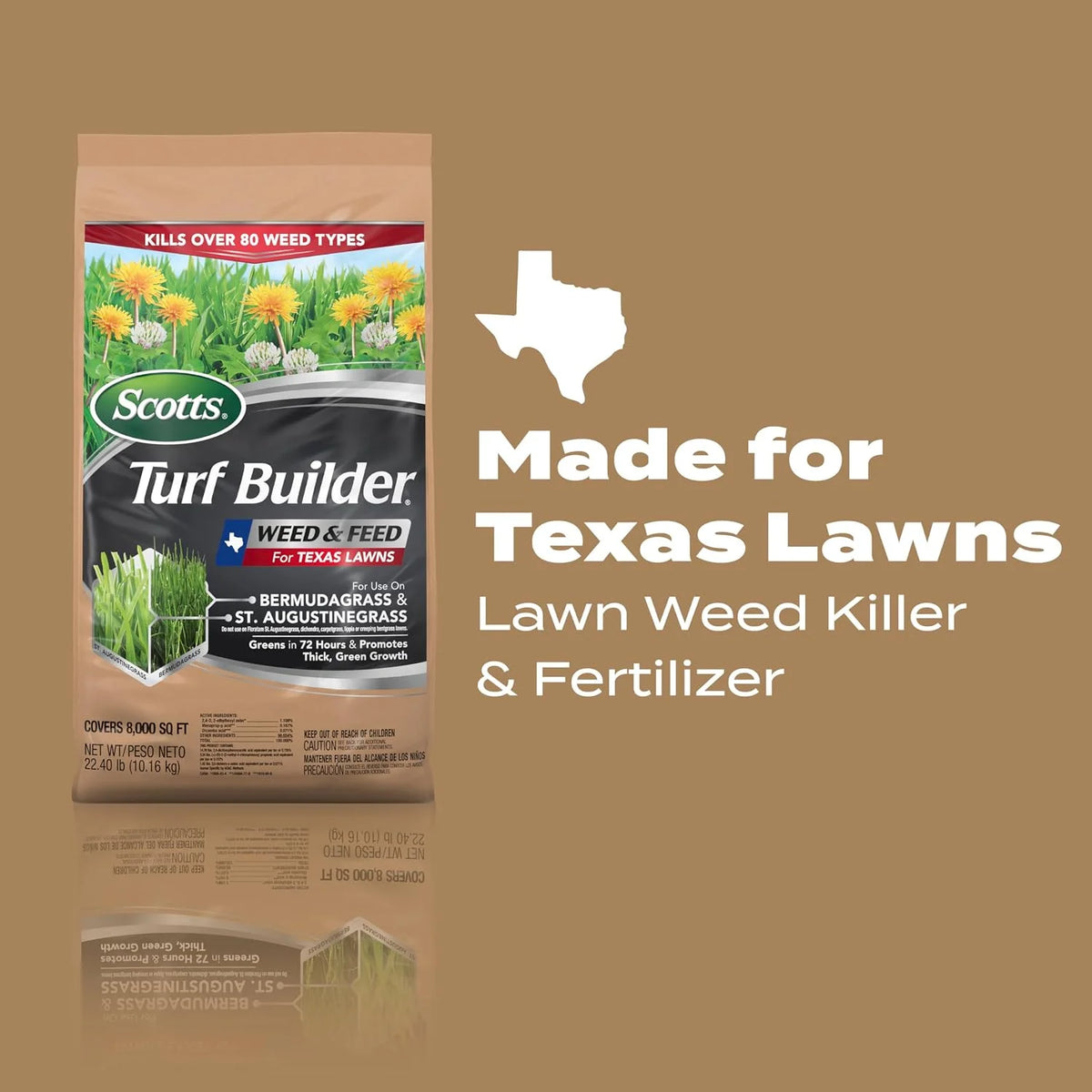 Scotts Turf Builder Weed & Feed for Texas Lawns, 22.40 lbs.