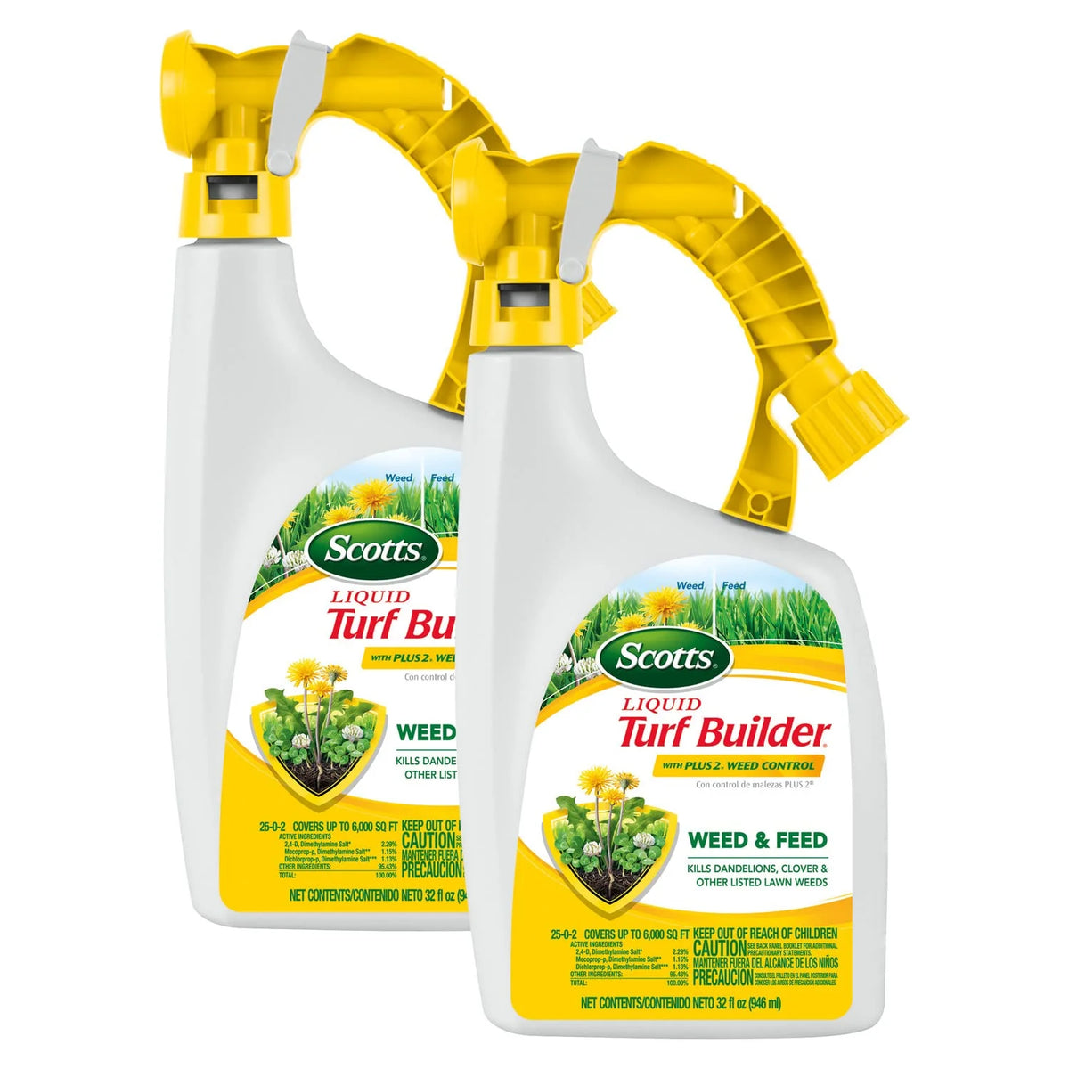 Scotts Liquid Turf Builder with Plus 2 Weed Control, 32 fl. oz. (2-Pack)