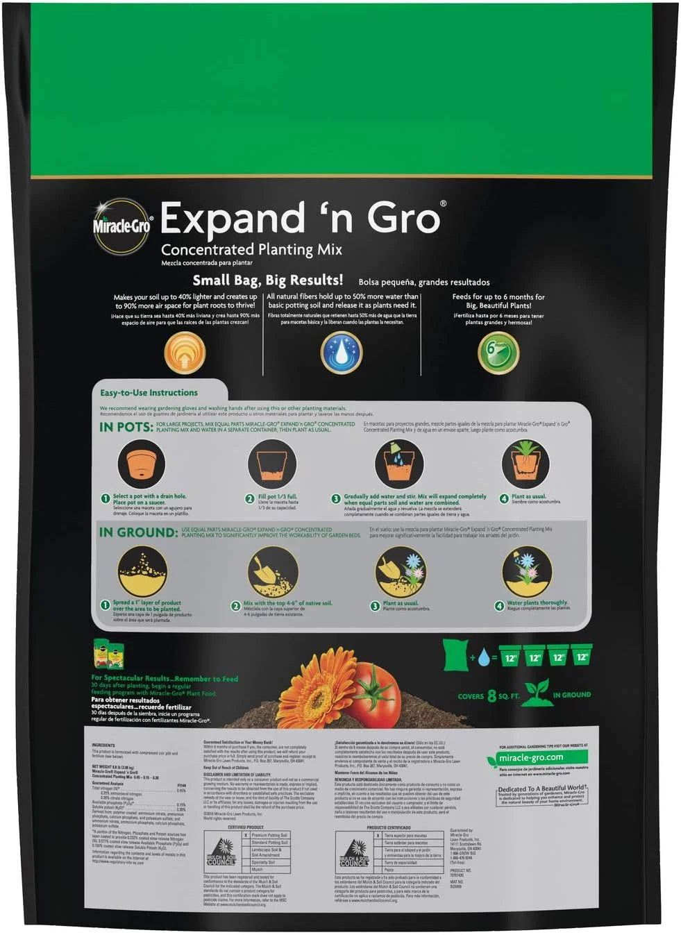 Miracle-Gro Expand 'N Gro Concentrated Planting Mix, .67 cu. ft.
