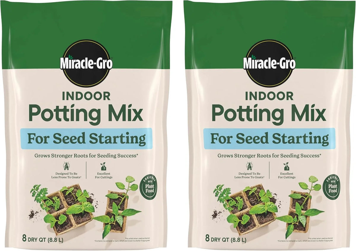 Miracle-Gro Indoor Potting Mix for Seed Starting, 8 qt. (2-Pack)