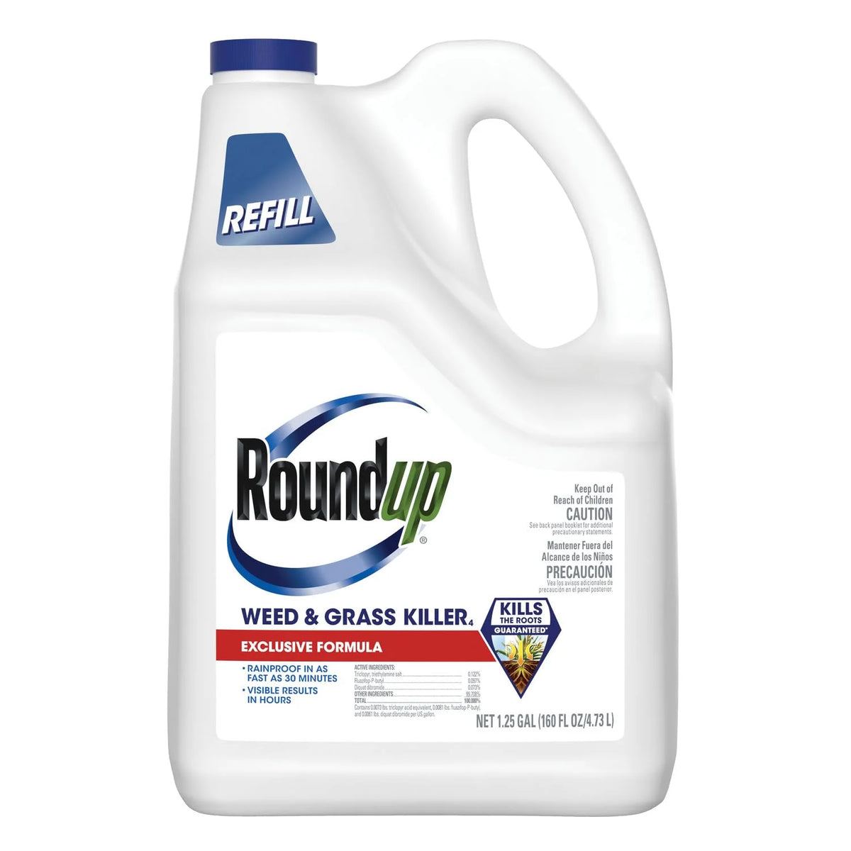 Roundup Weed & Grass Killer4 Refill, 1.25 gal.