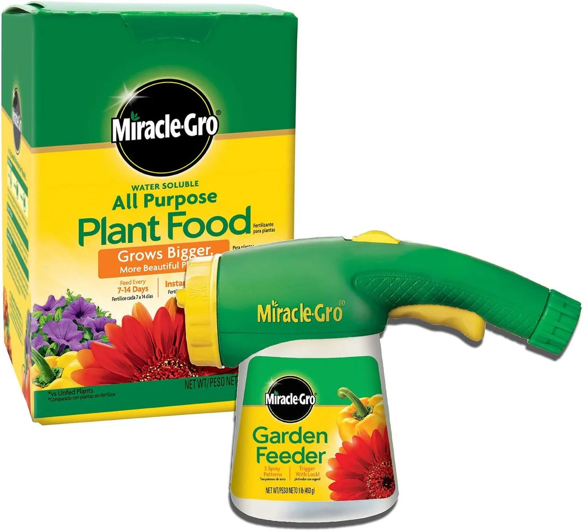 Miracle-Gro Water Soluble All Purpose Plant Food and Garden Feeder Bundle