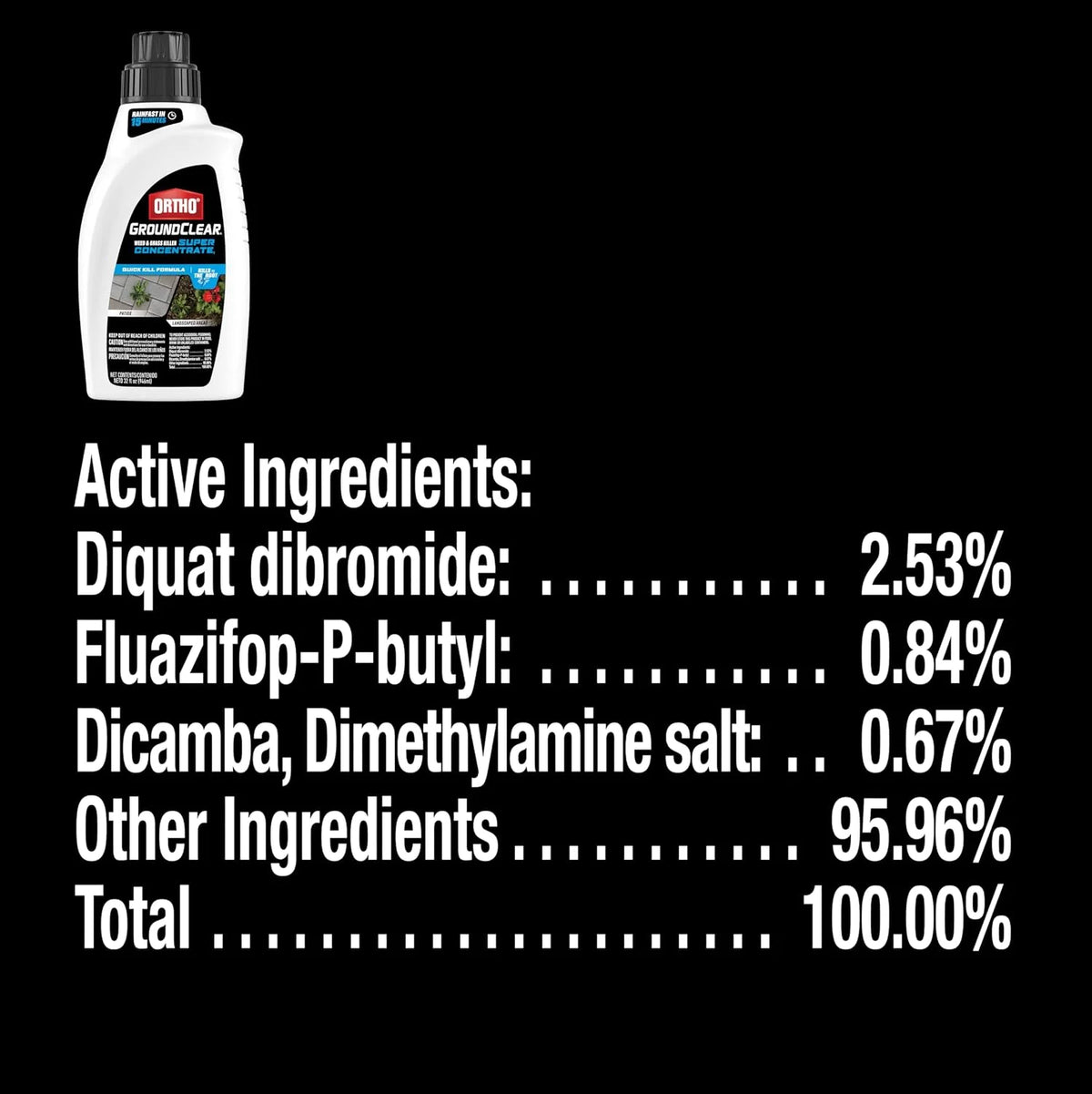 Ortho GroundClear Weed & Grass Killer Super Concentrate1, 32 fl. oz.