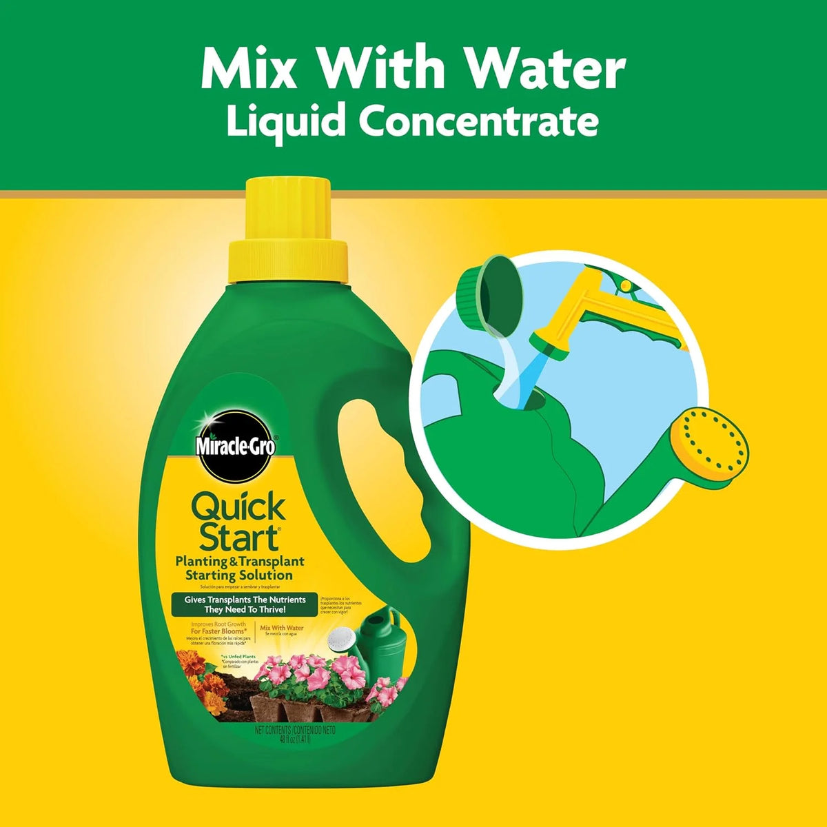 Miracle-Gro Quick Start Planting & Transplant Starting Solution, 48 fl. oz.
