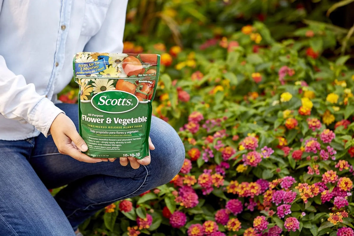 Scotts All Purpose Flower & Vegetable Continuous Release Plant Food, Plant Fertilizer, 3 lbs. (6-Pack)
