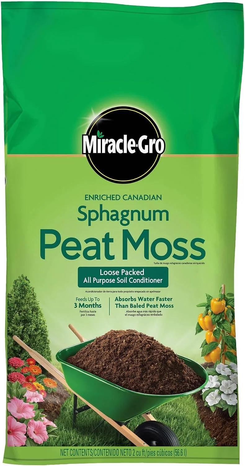 Miracle-Gro Enriched Canadian Sphagnum Peat Moss (Loose Fill), 2 cu. ft.