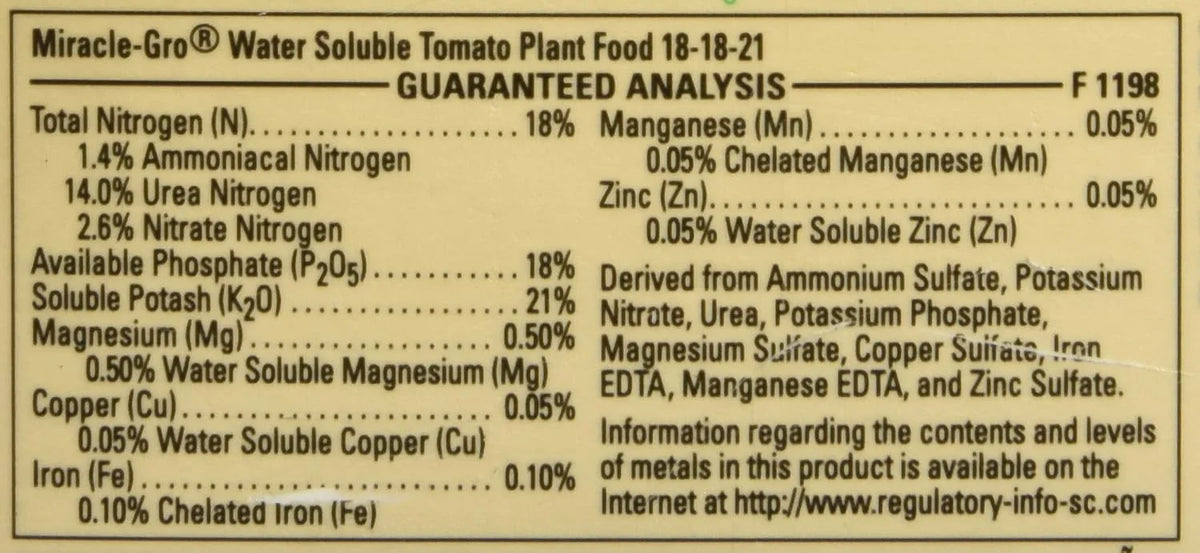 Scotts Miracle-GRO Water Soluble Tomato Plant Food