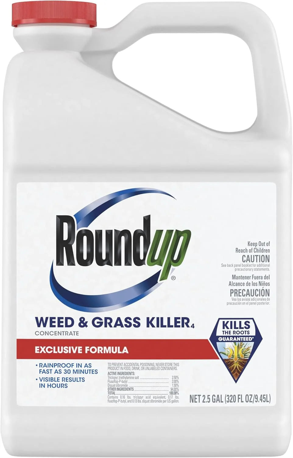 Roundup Weed & Grass Killer4 Concentrate, 2.5 gal.
