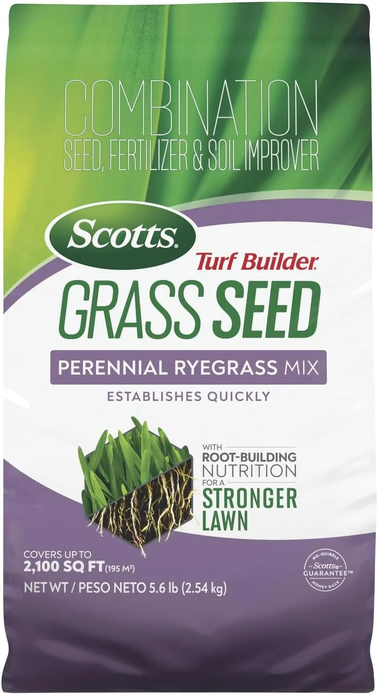 Scotts Turf Builder Grass Seed Perennial Ryegrass Mix, 5.6 lbs.
