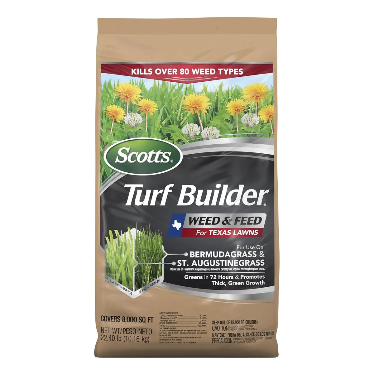 Scotts Turf Builder Weed & Feed for Texas Lawns, 22.40 lbs.