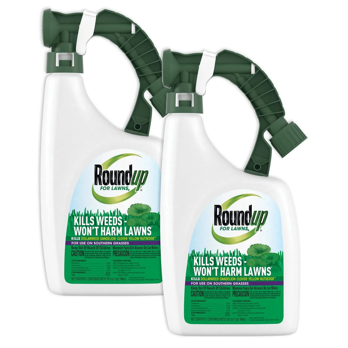 Roundup For Lawns6 Ready-To-Spray Weed Killer, 32 fl. oz. (2-Pack)