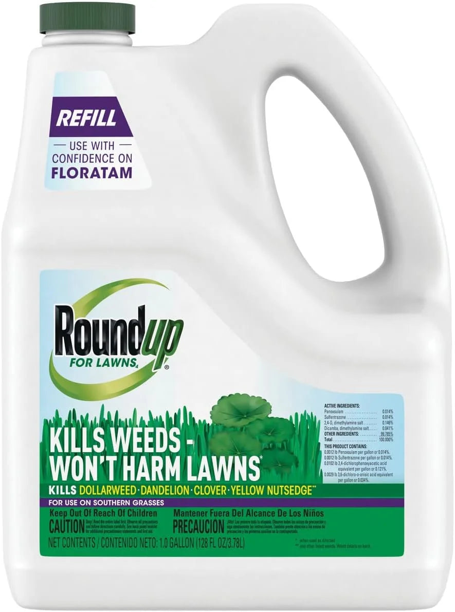 Roundup for Lawns₄ Refill (Southern) - All-in-One Weed Killer for Lawns, 1 gal.