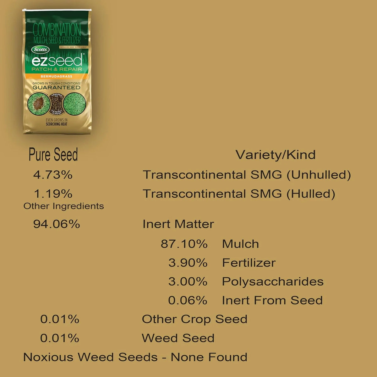 Scotts EZ Seed Patch & Repair Bermudagrass, 10 lbs.