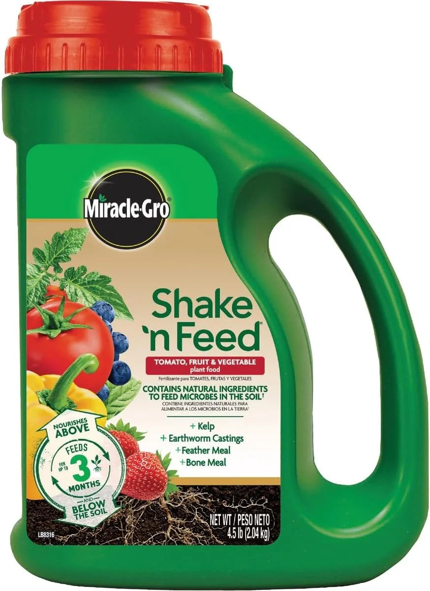 Miracle Gro 3002610 4.5 Lb Shake 'n Feed Tomato, Fruits & Vegetables 9-4-12