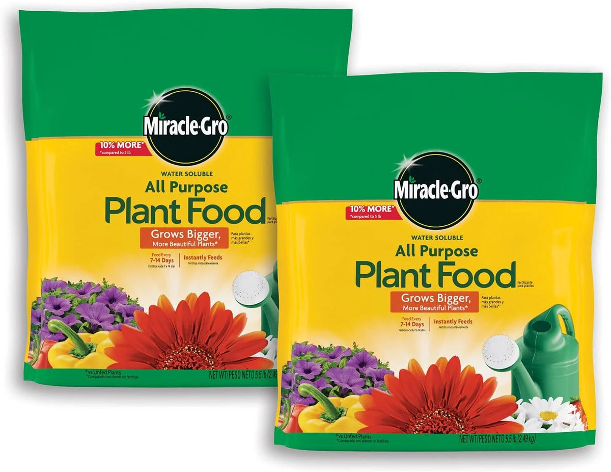 Miracle-Gro Water Soluble All Purpose Plant Food, 5.5 lbs. (2-Pack)