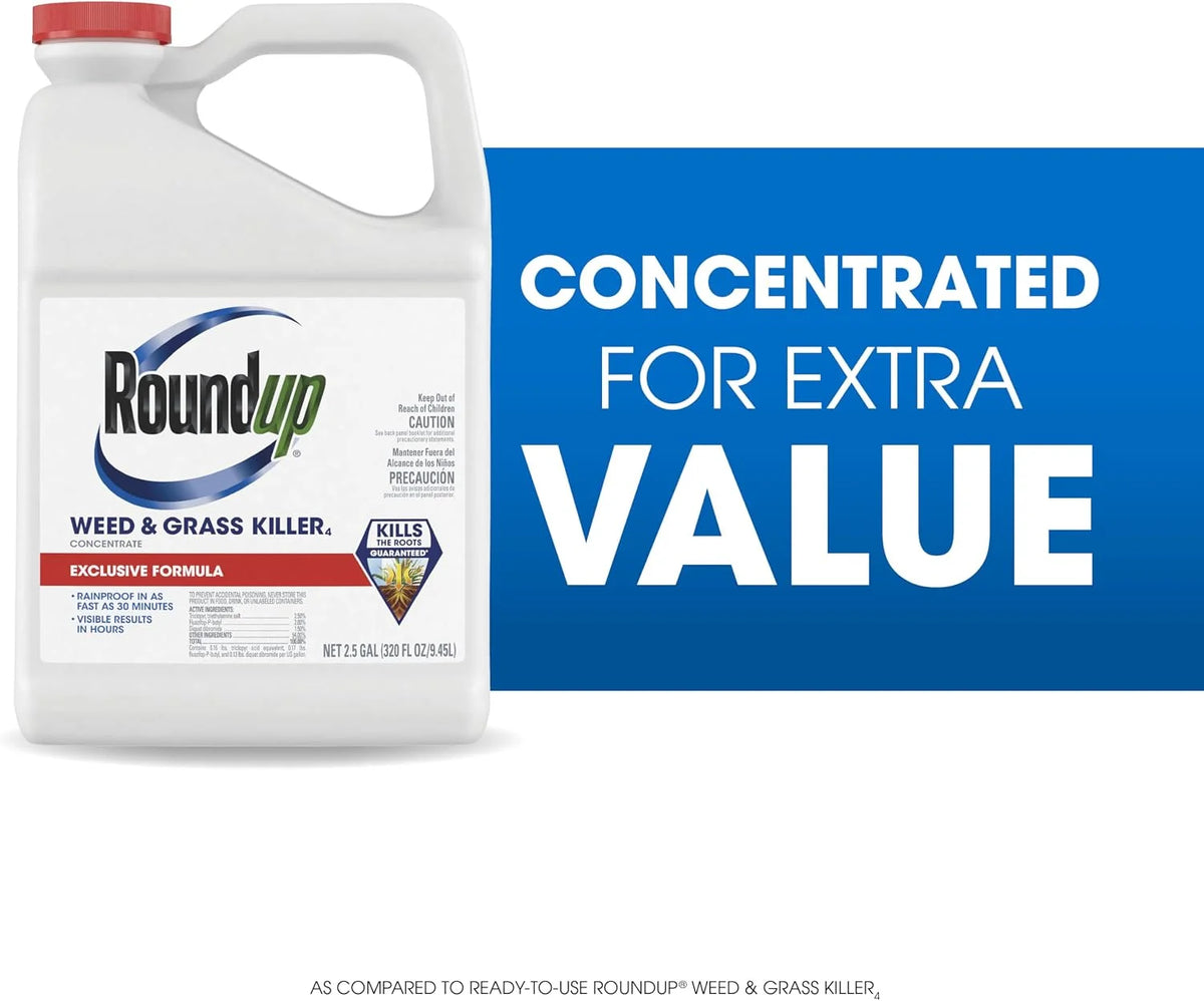 Roundup Weed & Grass Killer4 Concentrate, 2.5 gal.